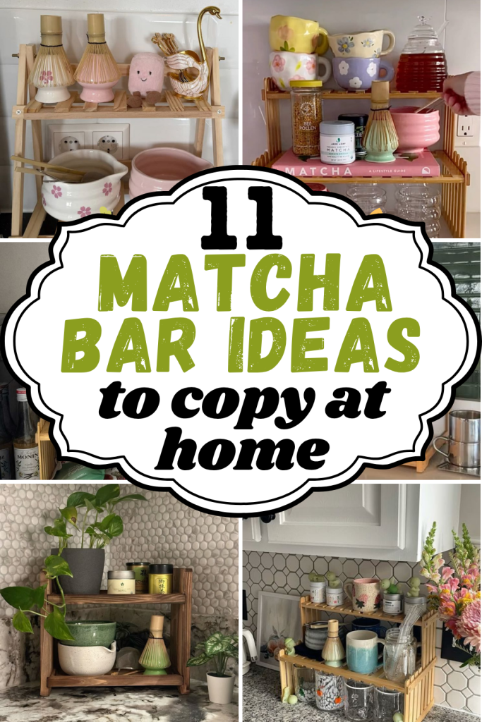 Looking for matcha bar ideas that are both dreamy and functional? This roundup has 11 stunning matcha station setups to inspire your own calming kitchen corner. From earthy minimalism to playful pinks, you’ll find easy styling tips and shelf setup ideas for every aesthetic.